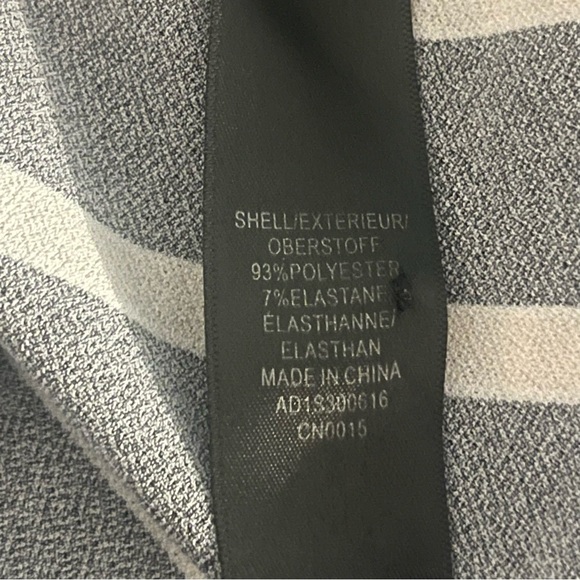 Adrianna Papell Womens Blouse Long Sleeves Stripes Office Work Top Size Large - Picture 6 of 7